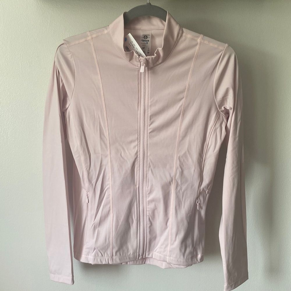 Mono B - Athletic - Pale Pink - Zip-Up - Brand New!